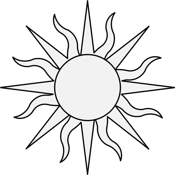 Изображение солнца геральдика