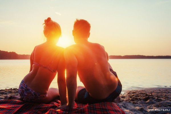 Влюбленные на природе