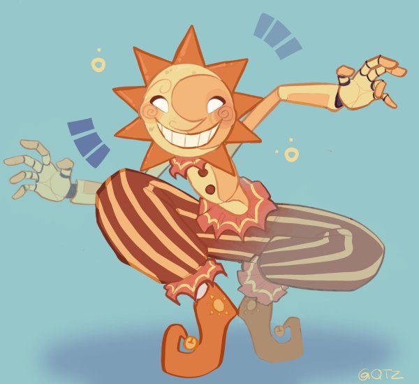 Раскраска ФНАФ 9 солнце