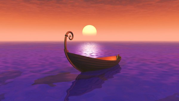 Закат солнца на море