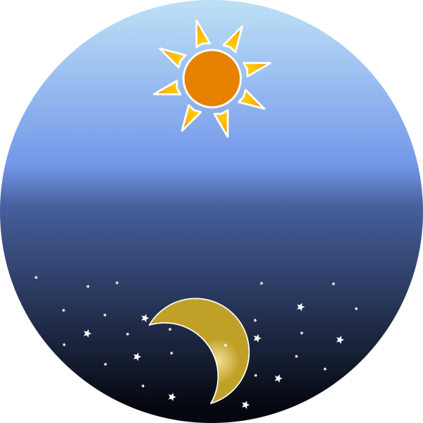 Изображение Луны и солнца