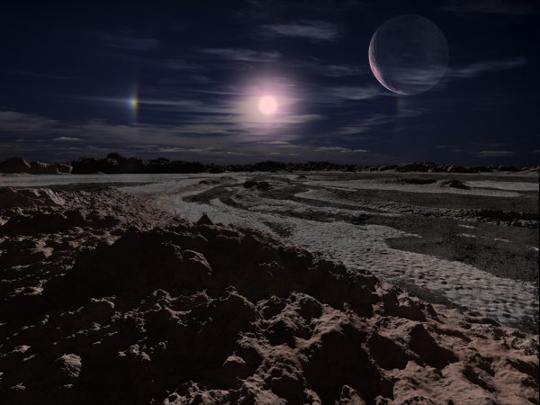 Вид солнца с Плутона