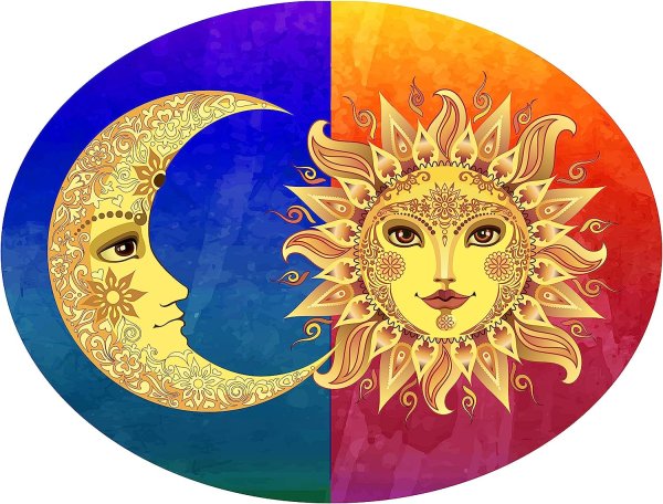 Солнце и Луна человечки