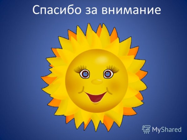 Спасибо за внимание солнце