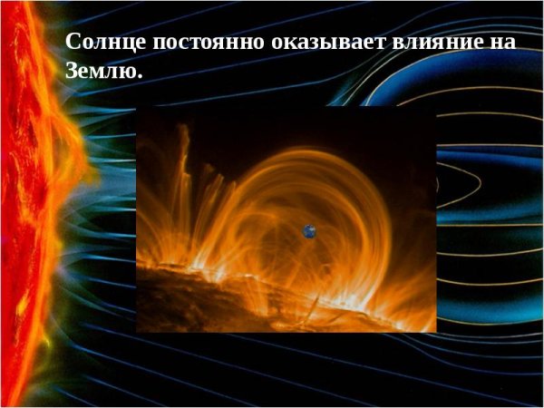 Влияние солнца на землю