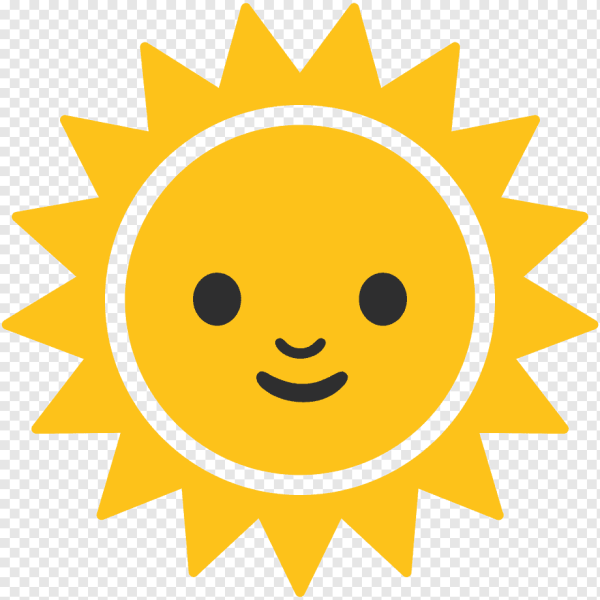 Стикер солнце горящее