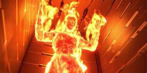 Человек с факелом в руке