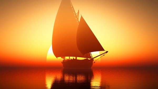 Парусник на закате