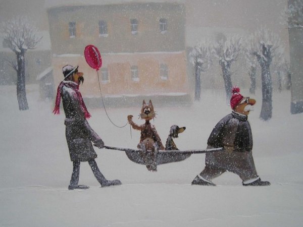 Картины Андрея Репникова из серии Колбаскин