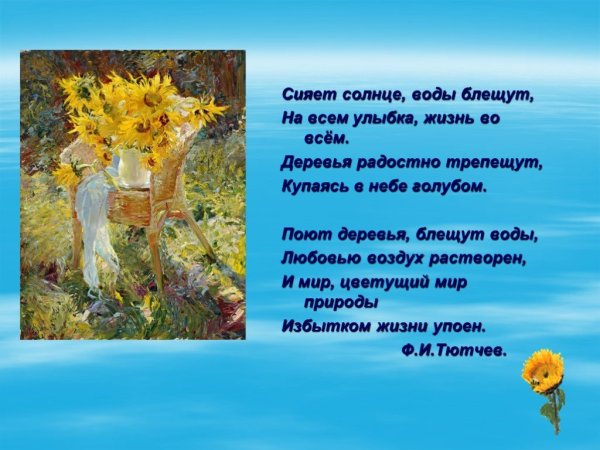 Сияет солнце водыблещую