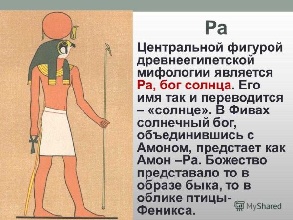 Сообщение о Боге Египта Амон ра