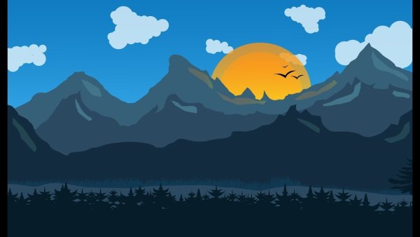 Солнце опускается