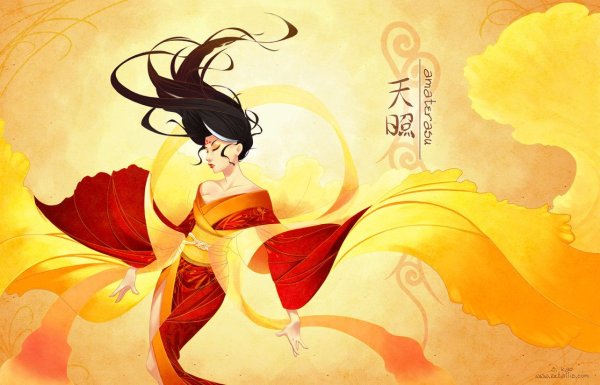 Японская богиня солнца Аматэрасу