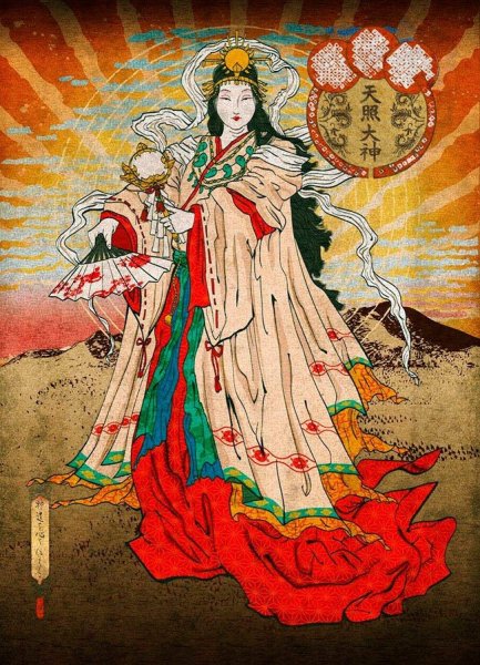 Японская богиня солнца Аматэрасу