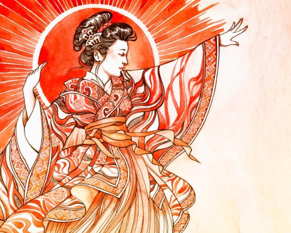 Японская богиня солнца Аматэрасу