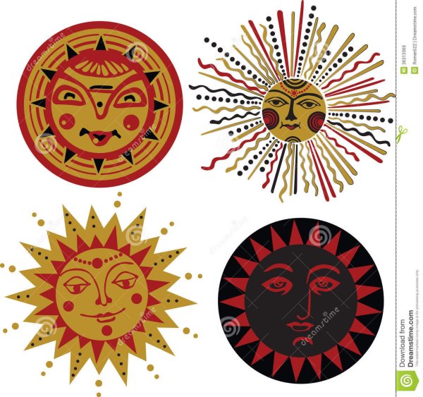 Солнце в народном стиле