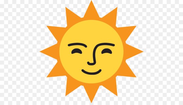 Смайл солнце с лицом