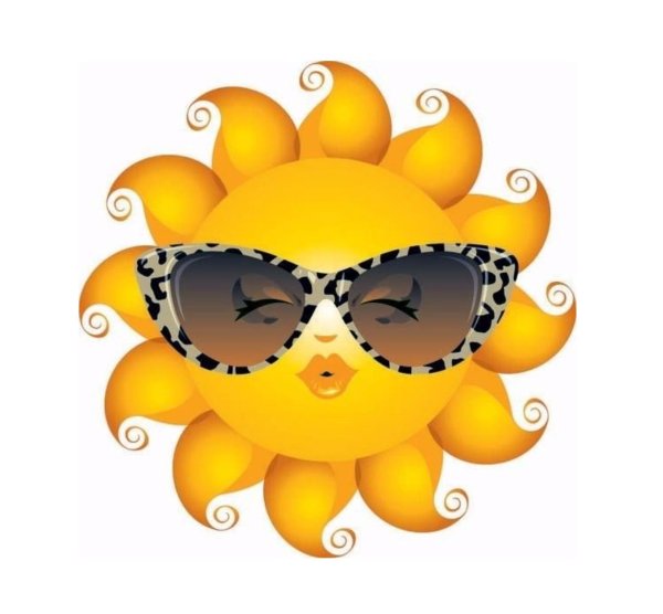 Смайлик солнце с лицом