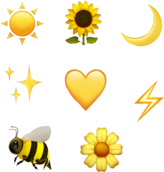 Смайлики эмодзи солнце