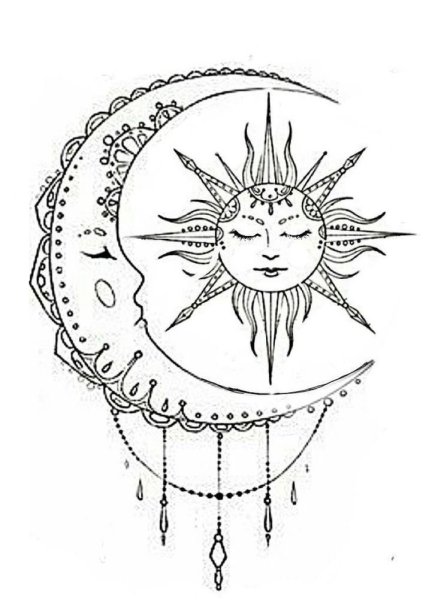 Солнце и Луна эскиз