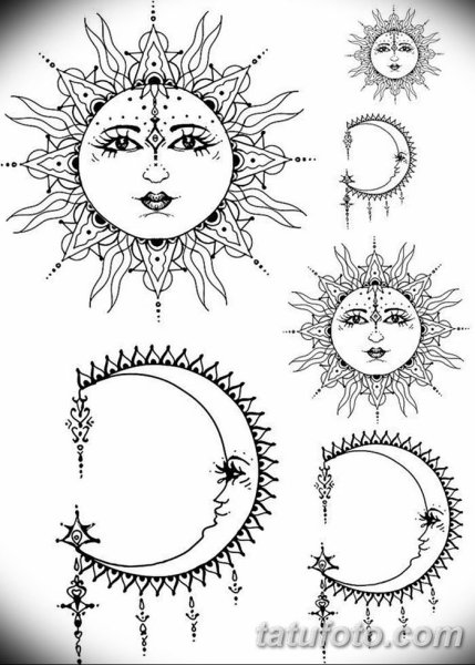 Тату солнце эскизы