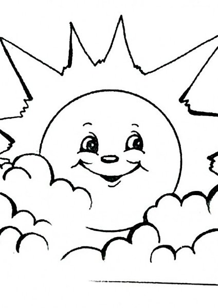 Раскраска. Солнышко