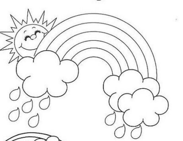 Облачко раскраска маленькое
