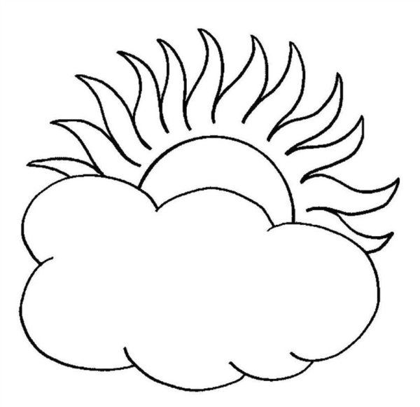 Небо раскраска для детей