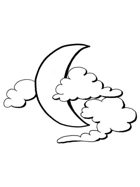 Тучка раскраска для детей