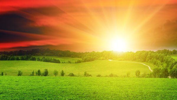 Тропинка закат