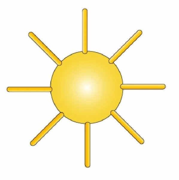 Аппликация солнышко