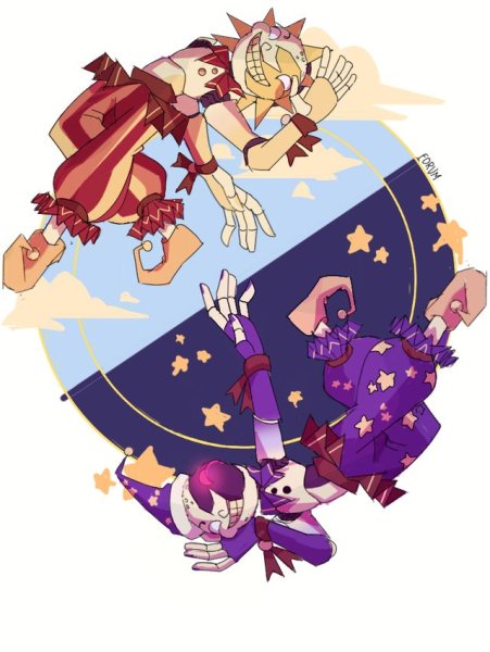 Солнце и Луна АНИМАТРОНИКИ рисунок