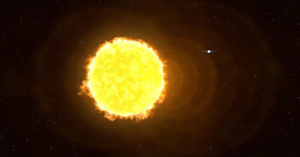 Солнце вид из космоса