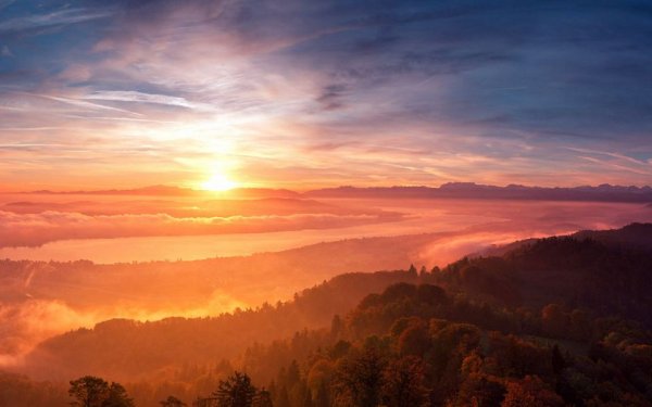 Закат с высоты