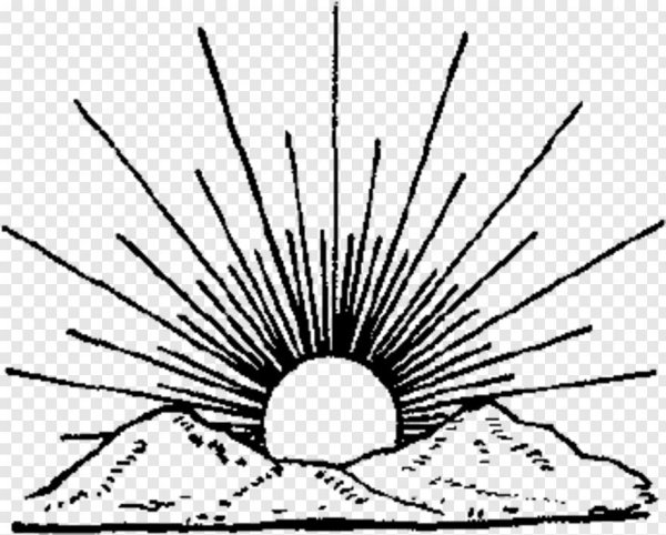 Восход солнца карандашом