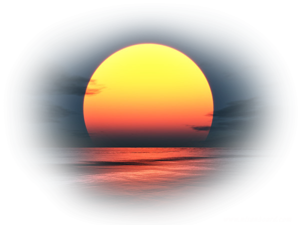 Закат без фона