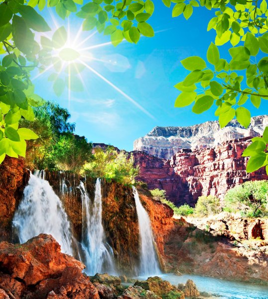 Водопад солнце