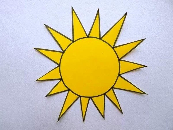 Трафарет солнца для вырезания