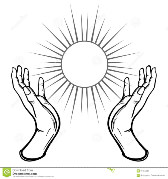 Знак солнца руками