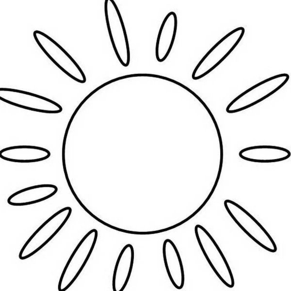 Раскраска солнышко с лучиками 😻 распечатать бесплатно