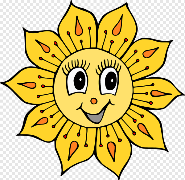 Солнышко с добрым лицом