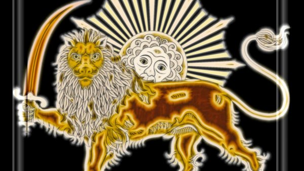 Лев тату круглый