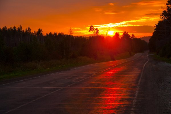 Дорога закат