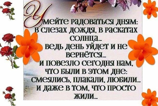 Живите и радуйтесь жизни стихи