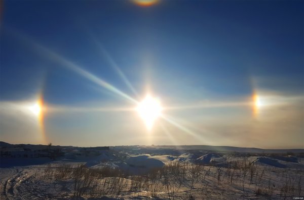 Солнечное гало три солнца