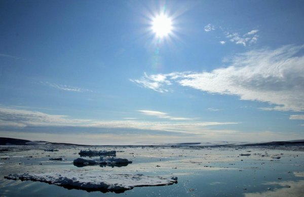 Полярный день в Арктике