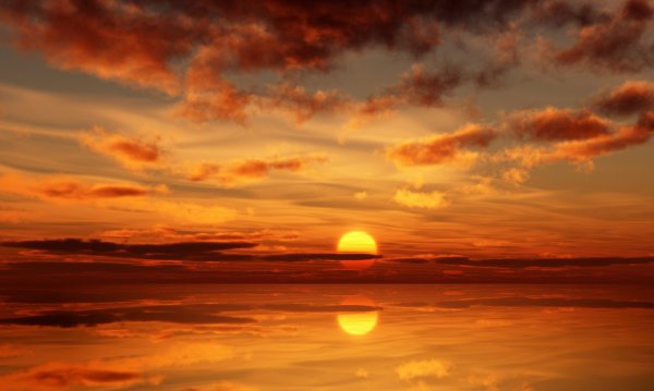 Закат на море