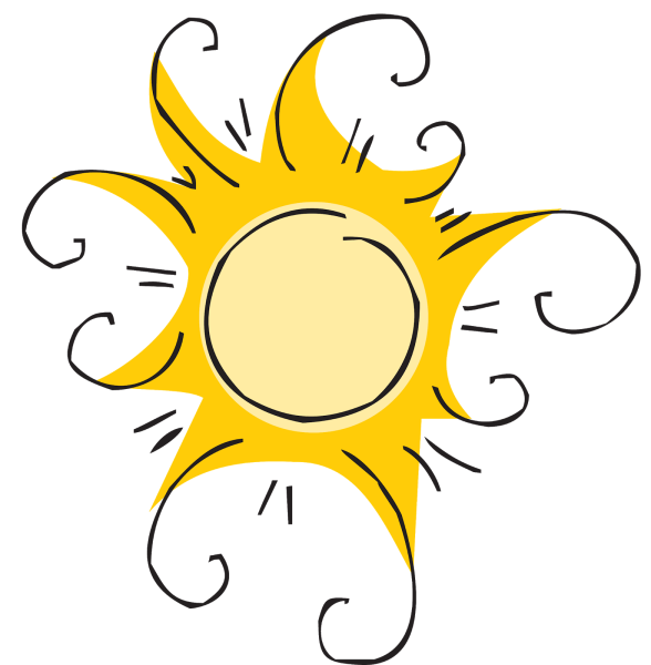 Солнце на прозрачном фоне