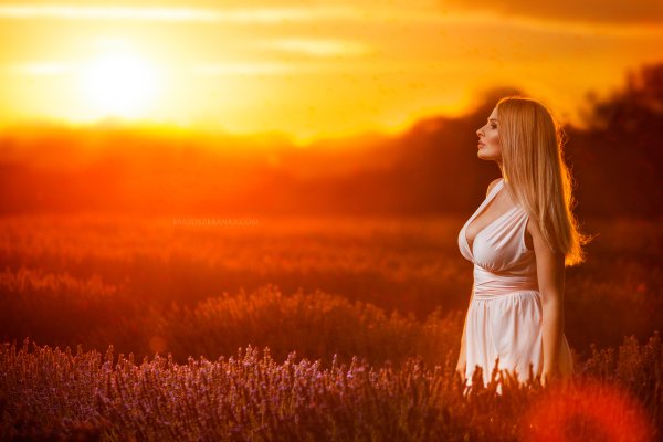 Красивые девушки на закате