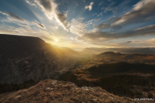 Рассвет в горах Дагестана